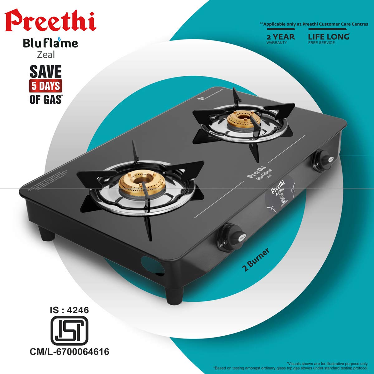 Preethi ZEAL Glass Top 2 Burner Gas Stove BuildHUB