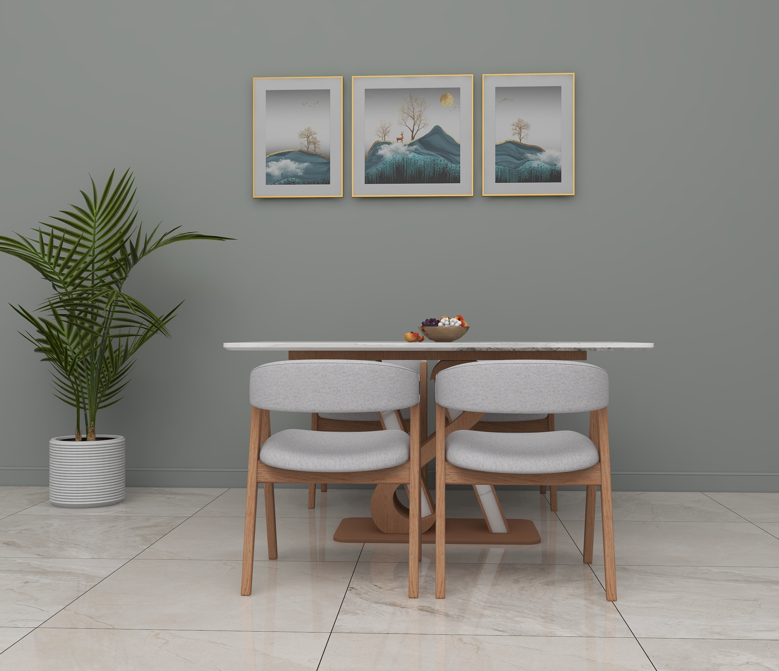 BH Engineered 4 Seater Dining Set - Buildhub