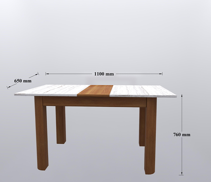4 Seater Premium White Dining Table - BuildHUB