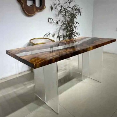 Clear Epoxy Dining Table
