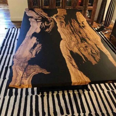 Wood Epoxy Dining Table