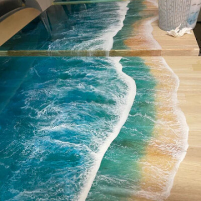 Ocean Inspired Epoxy Dining Table