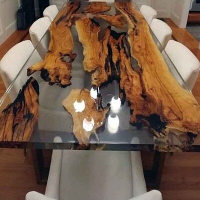 Transparent Epoxy Dining Table