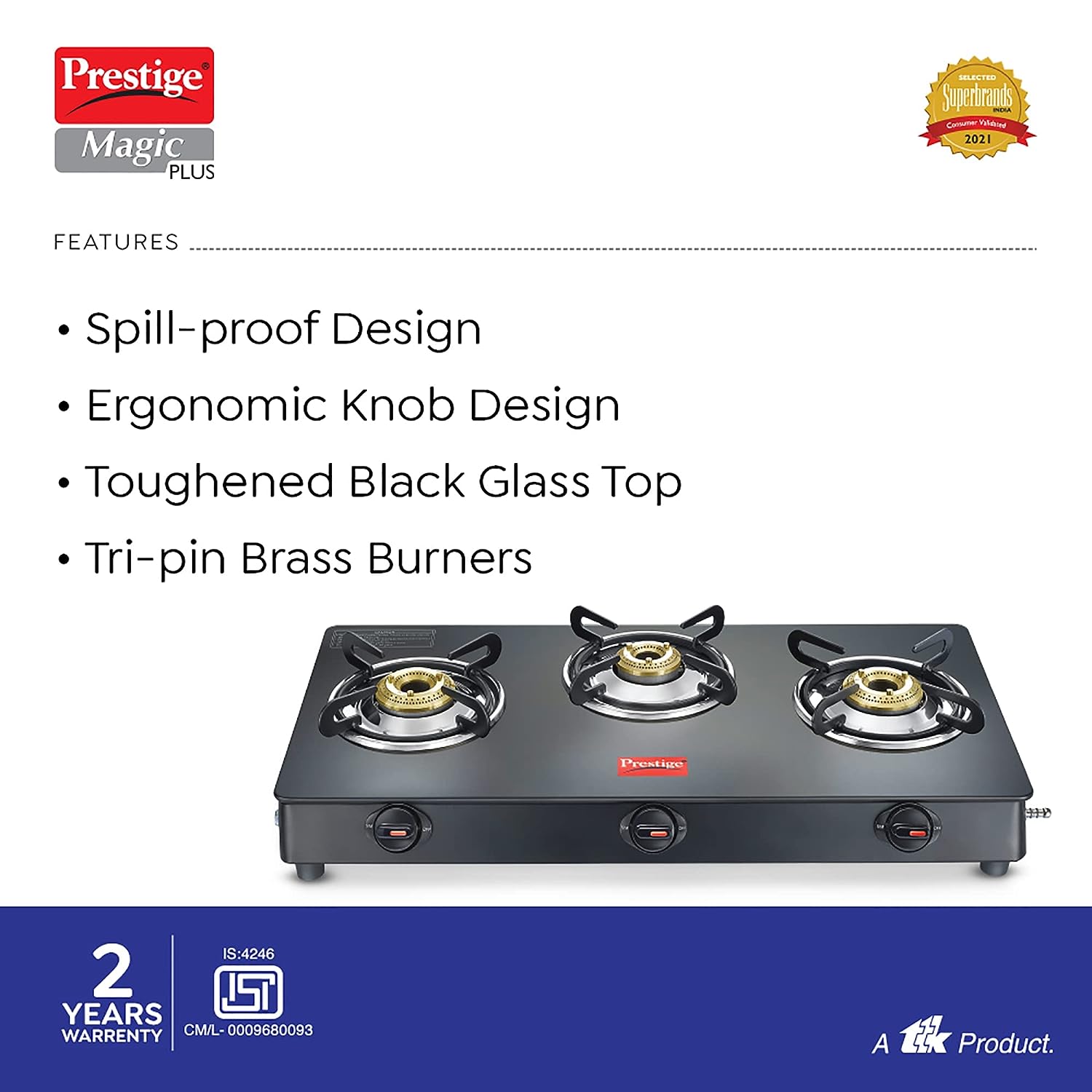 Prestige Magic Plus 3 BRNR Gas Stove Buildhub